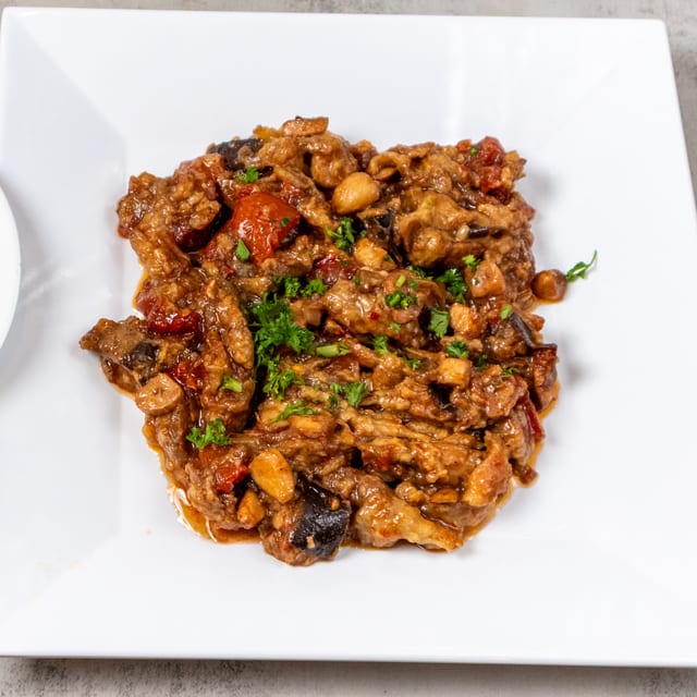Batenjan Eggplant Dish (V).