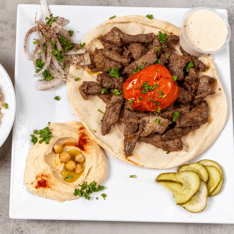 Lunch at Our Mediterranean Bistro: Shawarma, Kebab, Vegetarian