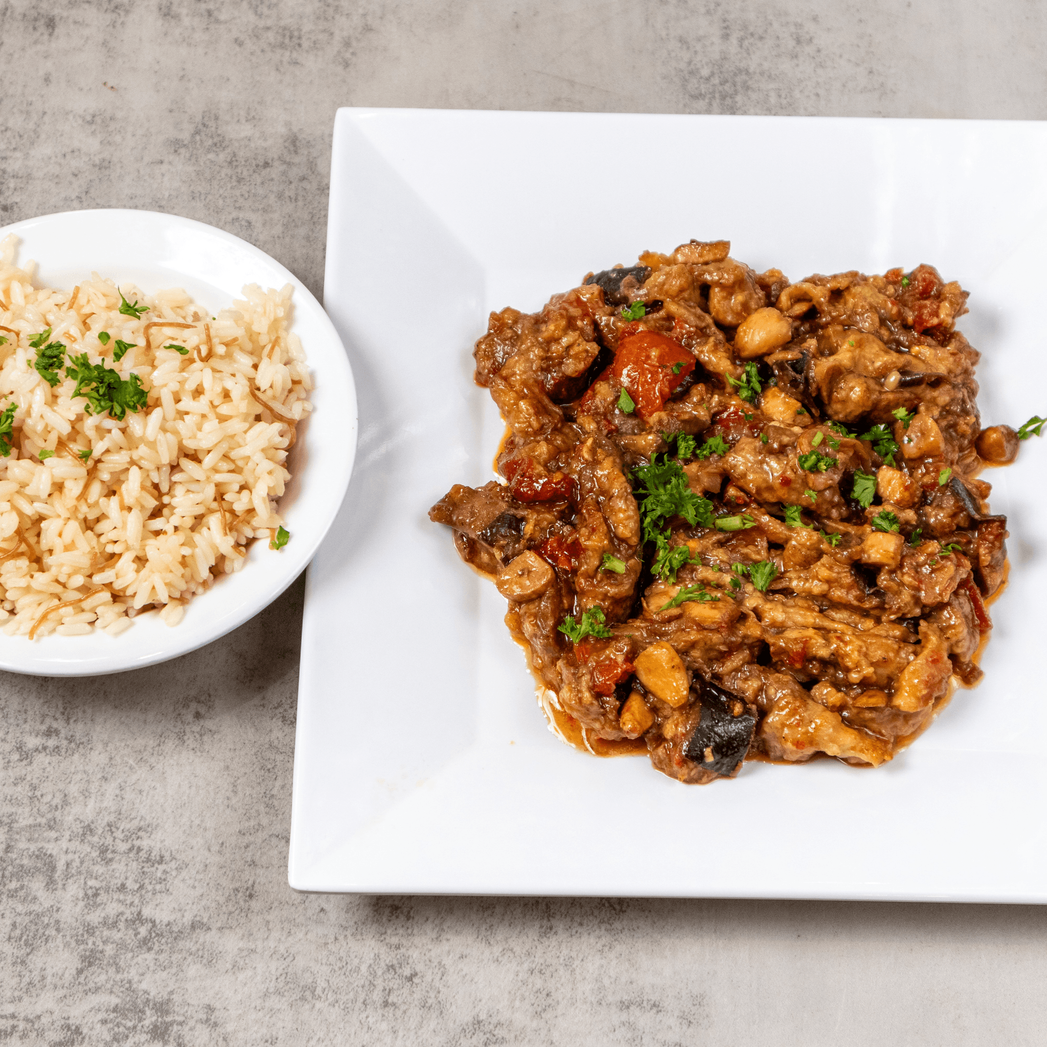 Batenjan Eggplant Dish (V).